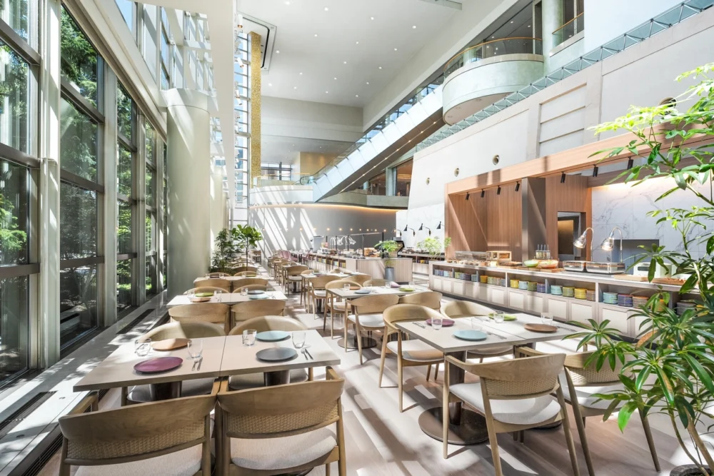 아침 식사 뷔페의 이미지